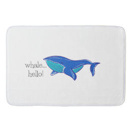 Niedlich Whale Hello Blue Bath Mat Badematte