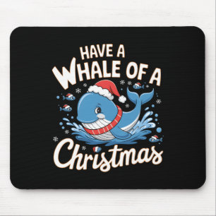 Niedlich Whale Santa Christmas Ocean Tier Lover Ho Mousepad
