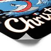 Niedlich Whale Santa Christmas Ocean Tier Lover Ho Poster (Ecke)