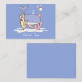 Niedlich Whale Vielen Dank Mitteilungskarte (Vorne/Hinten)