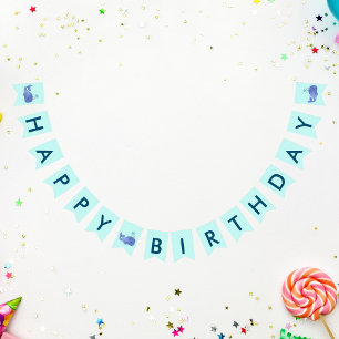 Niedlich Whale Whale Party Hut Geburtstag Wimpelkette