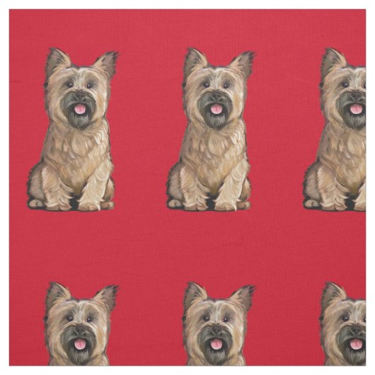 Niedlich Wheaten Cairn Terrier Fabric Stoff (Muster)