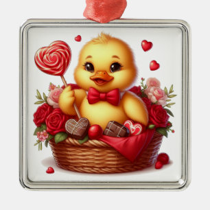 Niedlich/Whimisikalische Valentinerentinerente Ornament Aus Metall