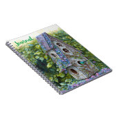 Niedlich Whimsical Birdhouse Art Journal Notizblock (Rechte Seite)