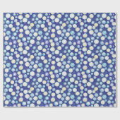 Niedlich Whimsical Blue White Bubble Snow Watercol Geschenkpapier (Flach)