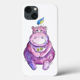 Niedlich Whimsical Lila Hippo Case-Mate iPhone Hülle