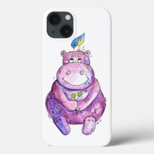 Niedlich Whimsical Lila Hippo Case-Mate iPhone Hülle