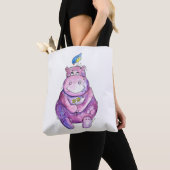 Niedlich Whimsical Lila Hippo Tasche (Von Nahem)