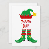 Niedlich Whimsical Mama Elf Feiertagskarte (Vorne/Hinten)