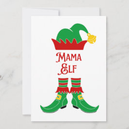 Niedlich Whimsical Mama Elf Feiertagskarte