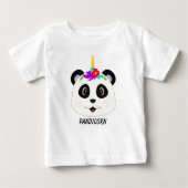 Niedlich Whimsical Panda Unicorn Pandicorn Baby T-shirt (Vorderseite)