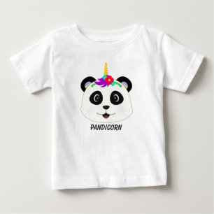 Niedlich Whimsical Panda Unicorn Pandicorn Baby T-shirt