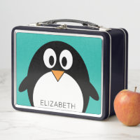 Niedlich, Whimsical Penguin - aqua aquamariner ind