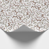 Niedlich- & whimsical Pink Heart Worm ing Wishings Geschenkpapier (Ecke)