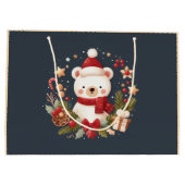 Niedlich/Whimsical Santa Bar Geschenktasche Große Geschenktüte (Rückseite)