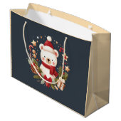 Niedlich/Whimsical Santa Bar Geschenktasche Große Geschenktüte (Rückseite Schrägansicht)