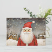 Niedlich Whimsical Santa Claus Feiertagskarte (Stehend Vorderseite)