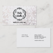 Niedlich Whimsical White Glitzer Bokeh Visitenkarte (Vorne/Hinten)