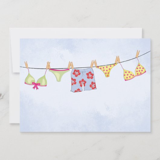 Niedlich Whimsischer Fun Pool Party Summer Beach B Einladung (Rückseite)