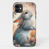 Niedlich Whimsisches Wasserfarben Bunny Floral Case-Mate iPhone Hülle (Rückseite)