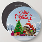 Niedlich-Whimsisches Weihnachtsfest Button (Vorne & Hinten)
