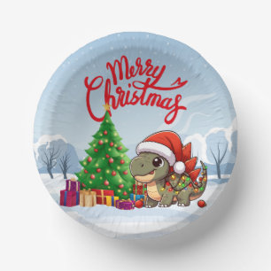 Niedlich-Whimsisches Weihnachtsfest Pappteller