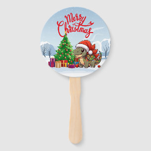 Niedlich/Whimsisches Weihnachtsstegosaurus Fächer