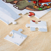 Niedlich/Whimsisches Weihnachtsstegosaurus Puzzle (Seite)