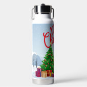 Niedlich/Whimsisches Weihnachtsstegosaurus Trinkflasche (Vorderseite)