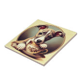 Niedlich Whippet Puppy Fliese (Seite)