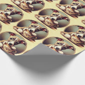 Niedlich Whippet Puppy Geschenkpapier (Ecke)
