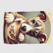 Niedlich Whippet Puppy Golfhandtuch (Horizontal)
