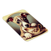 Niedlich Whippet Puppy Magnet (Rechte Seite)