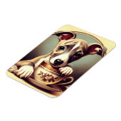 Niedlich Whippet Puppy Magnet (Linke Seite)