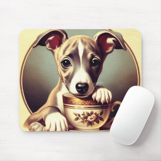 Niedlich Whippet Puppy Mousepad (Mit Mouse)