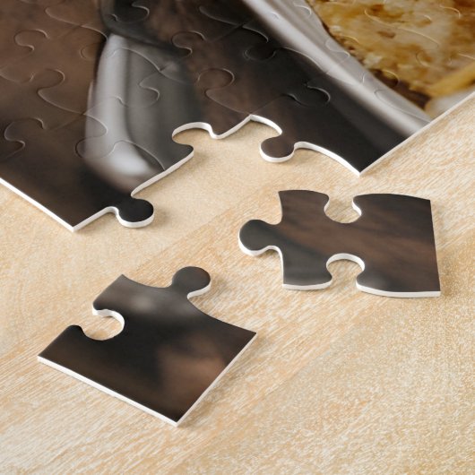 Niedlich Whippet Puppy Pilgrim Hat Erntedank Dinne Puzzle (Seite)