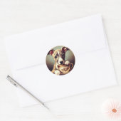 Niedlich Whippet Puppy Runder Aufkleber (Umschlag)