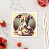 Niedlich Whippet Puppy Serviette (Beispiel)