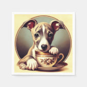 Niedlich Whippet Puppy Serviette (Vorderseite)