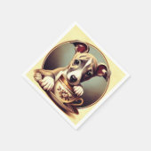 Niedlich Whippet Puppy Serviette (Ecke)