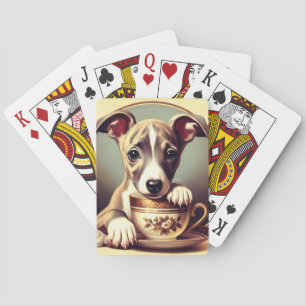 Niedlich Whippet Puppy Spielkarten
