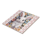 Niedlich White Bunny Pastel Daisy Blume Fliese (Seite)