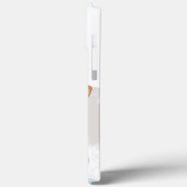 Niedlich White Chihuahua Abstrakt Blue Case-Mate iPhone Hülle (Rückseite / Links)