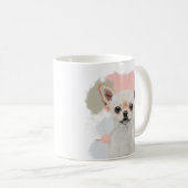 Niedlich White Chihuahua Dog Kaffeetasse (VorderseiteRechts)