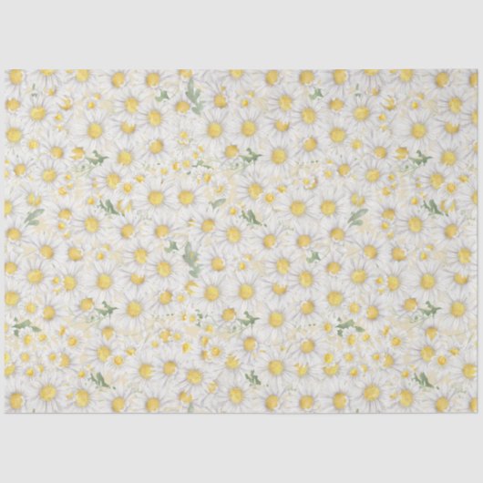 Niedlich White Daisy Blumendecoupage Seidenpapier (Vorderseite)