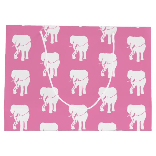 Niedlich White Elephant Geschenk Austausch Weihnac Große Geschenktüte (Rückseite)