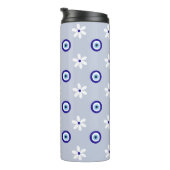 Niedlich White Feminine Blue Daisy Griechisches Au Thermosbecher (Nach rechts gedreht)