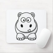 Niedlich White Hippo Mousepad (Mit Mouse)