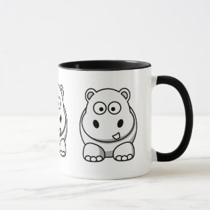 Niedlich White Hippo Tasse