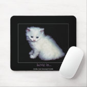 Niedlich White Kitten Art Mousepad (Mit Mouse)